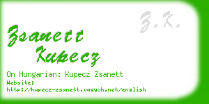 zsanett kupecz business card